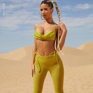 OH POLLY - EMBELLISHED MESH MATCHING SET - LIME